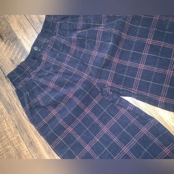 Corduroy Pleated Wide-Leg Pants in Windowpane Madewell pants fall